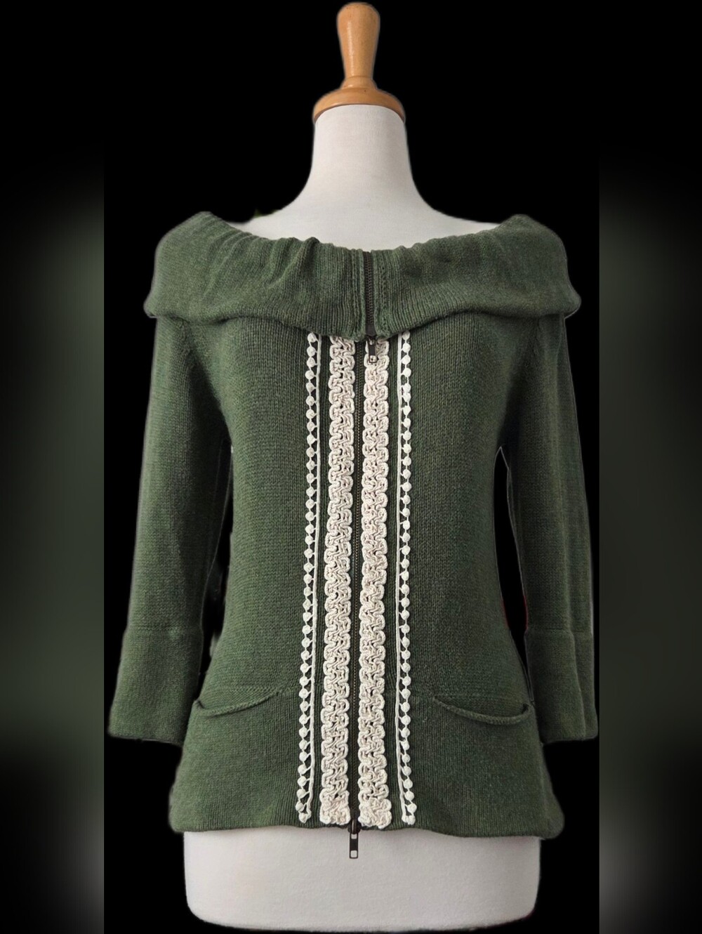 Faraway Green Knit Cardigan Sweater Women's Boho Cottagecore